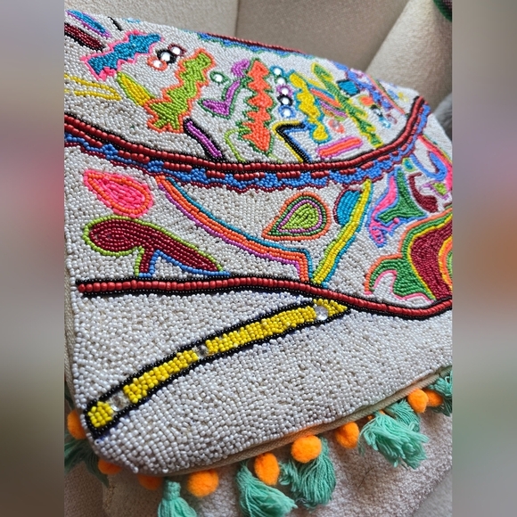 Antica Sartoria By Giacomo Cinque, Beaded Shoulder Bag, Multicolor - Picture 3 of 15